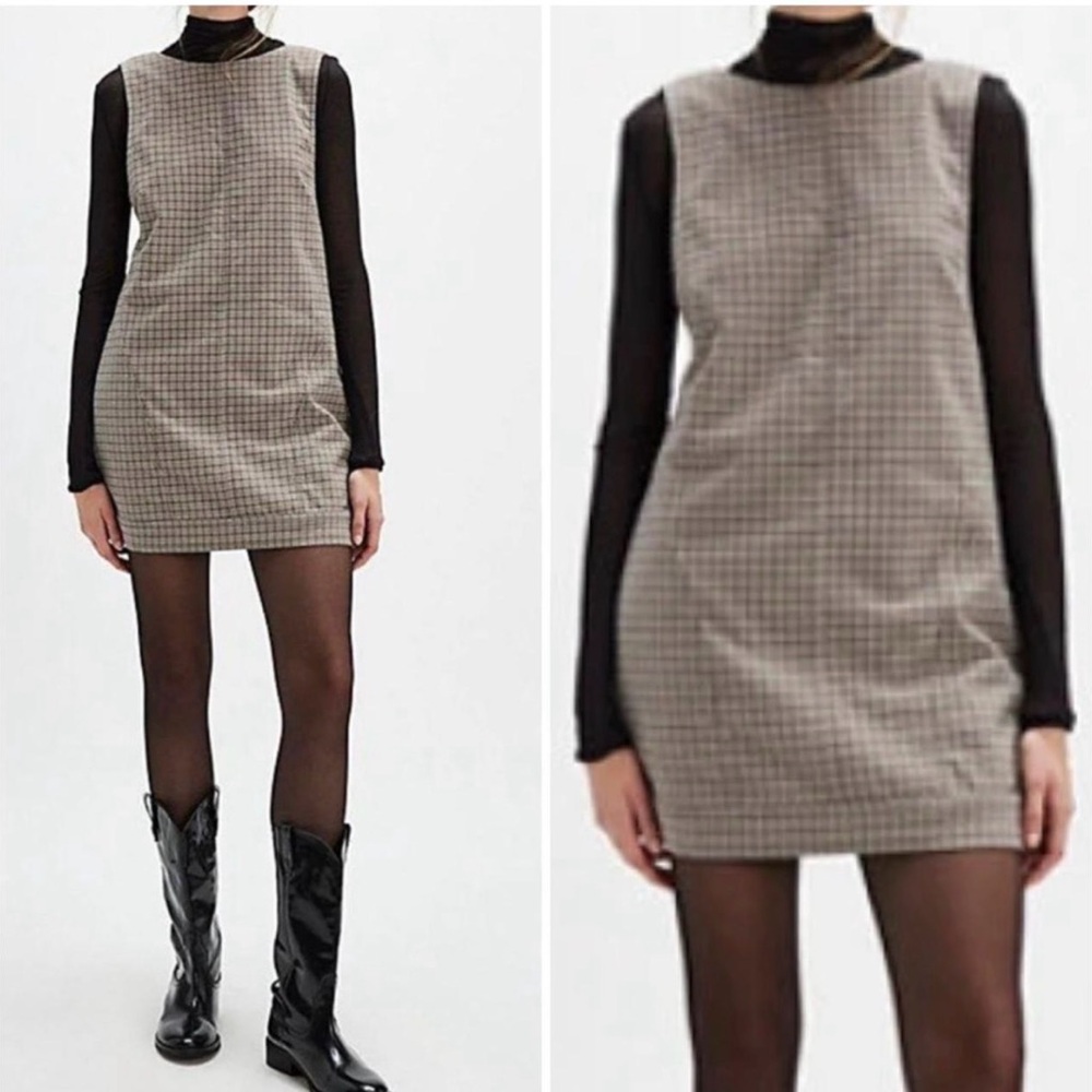 Free People Plaid Shift Dress